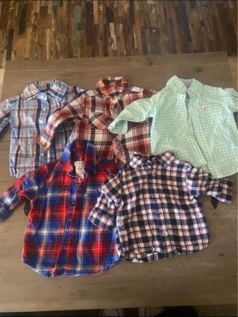 The Children's Place Red Blue Plaid Button-Down Shirt